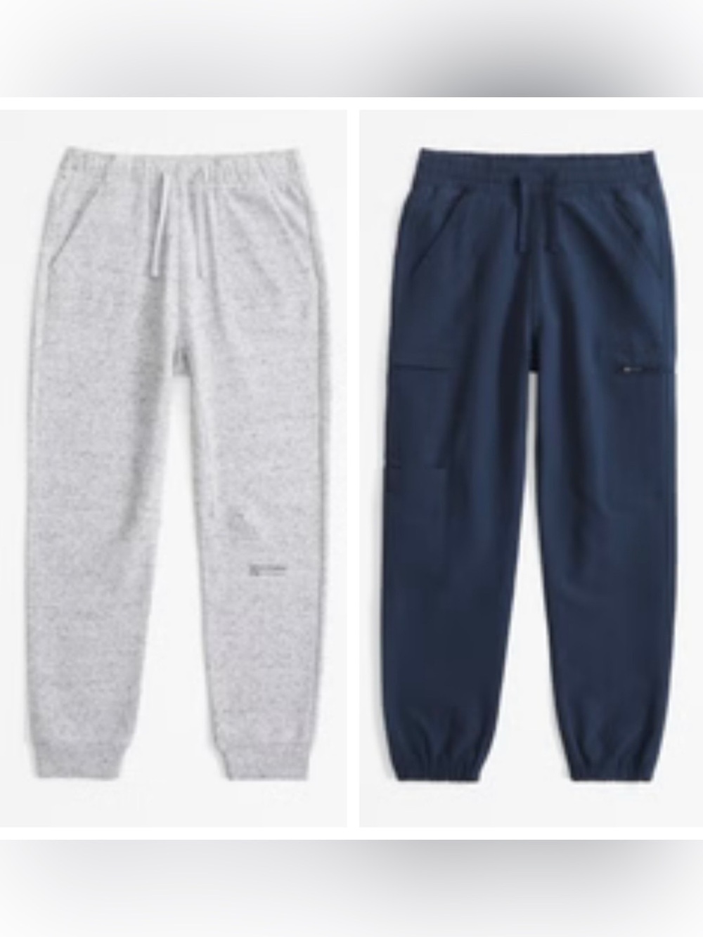 2-Pack Abercrombie Kids Sweatpants, Gray and Dark Navy Teal